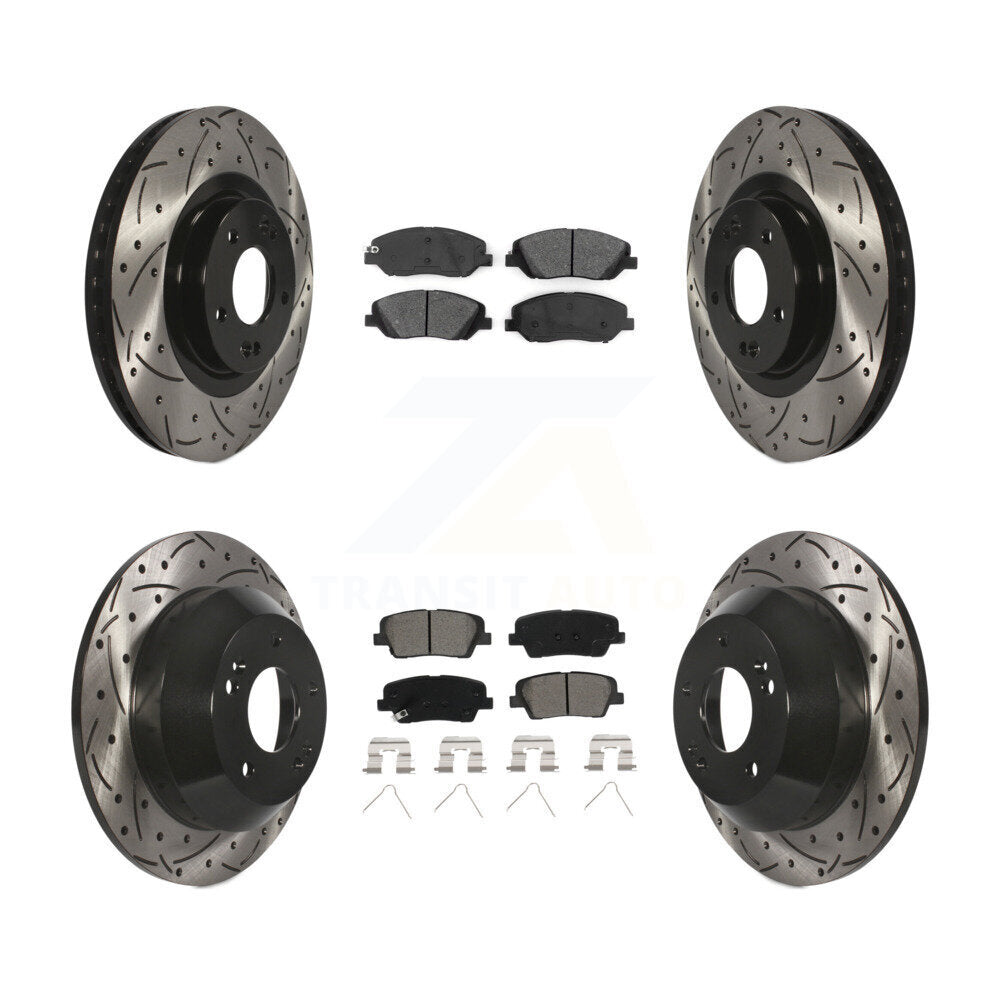 Kit de plaquettes de frein semi-métalliques pour rotors de frein avant et arrière, pour Hyundai Santa Fe X