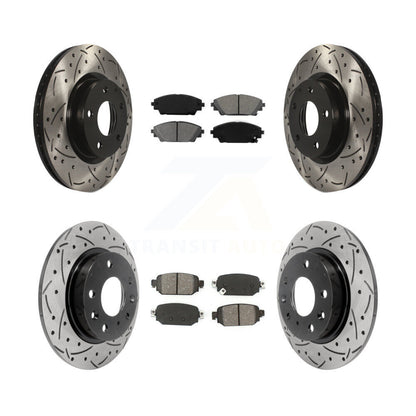 Kit de plaquettes semi-métalliques de Rotor de frein de fente de forage avant et arrière pour Mazda CX-3 AW 19-22