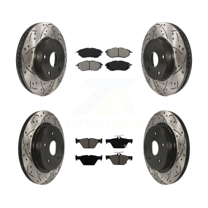 Kit de plaquettes semi-métalliques de Rotor de frein à fente avant et arrière, pour Subaru Legacy 2.5
