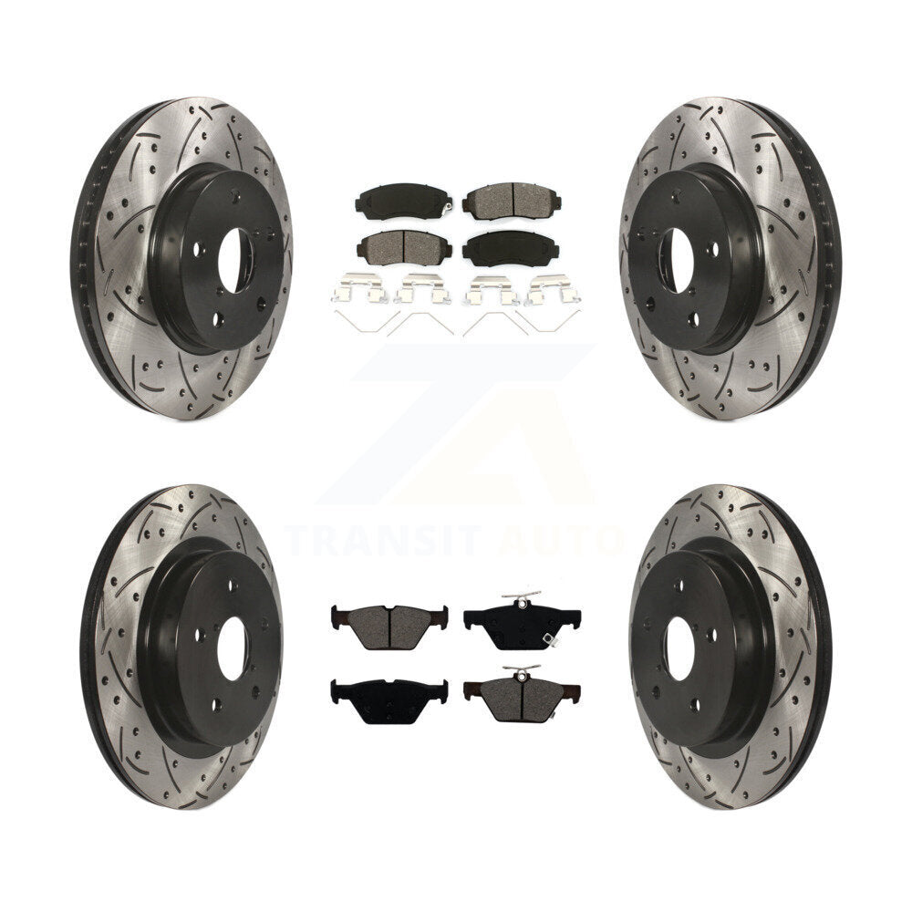 Kit de plaquettes semi-métalliques de Rotor de frein à fente avant et arrière, pour Subaru Legacy 2.5