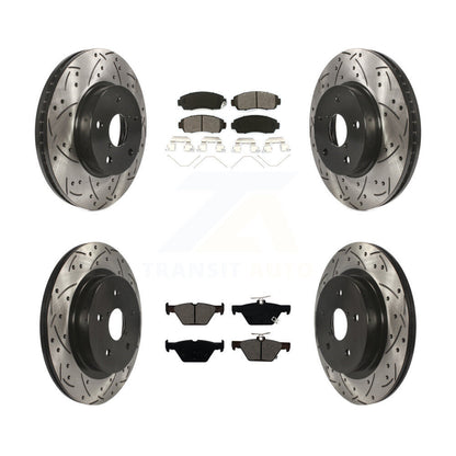 Kit de plaquettes semi-métalliques de Rotor de frein à fente avant et arrière, pour Subaru Legacy 2.5