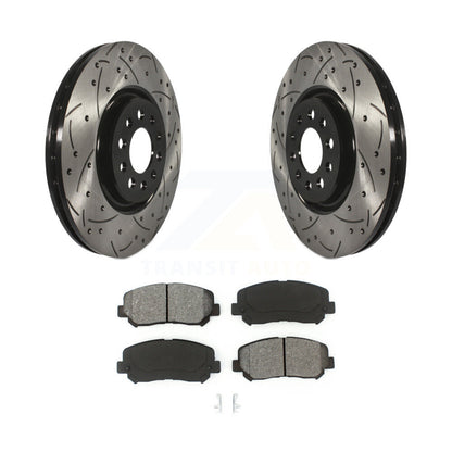 Rotors de frein à fente avant percés, Kit de plaquettes semi-métalliques pour Jeep Cherokee Chrysler