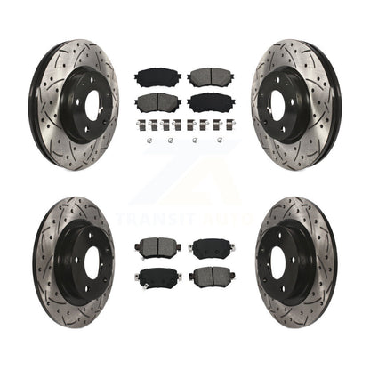 Kit de plaquettes de frein semi-métalliques pour rotors de frein avant et arrière, pour Mazda 2016 – 2018