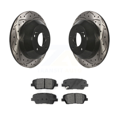 Kit de plaquettes de frein à disque semi-métalliques avec revêtement arrière et fente percée pour Kia Sorent