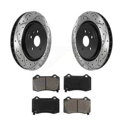 Kit de plaquettes semi-métalliques de Rotors de frein de fente de forage arrière pour Chevrolet Camaro Cadilla