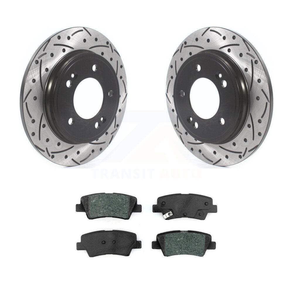 Kit de plaquettes de frein semi-métalliques pour rotors de frein à fente arrière, pour Hyundai Elantra Ioniq Ki