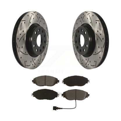 Rotors de frein à fente avant, Kit de plaquettes semi-métalliques pour Volkswagen GTI Arteon A