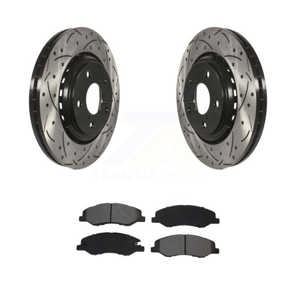 Kit de plaquettes semi-métalliques de Rotor de frein à fente avant percée pour Honda Odysse 2018 – 2023