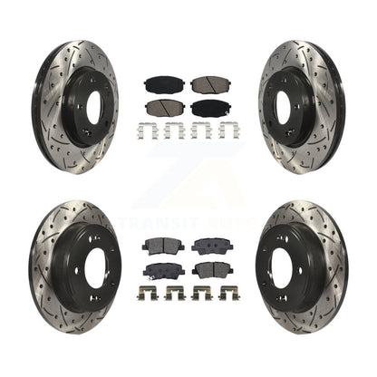 Kit de plaquettes de frein semi-métalliques pour rotors de frein avant et arrière, pour Kia Hyundai Kona G