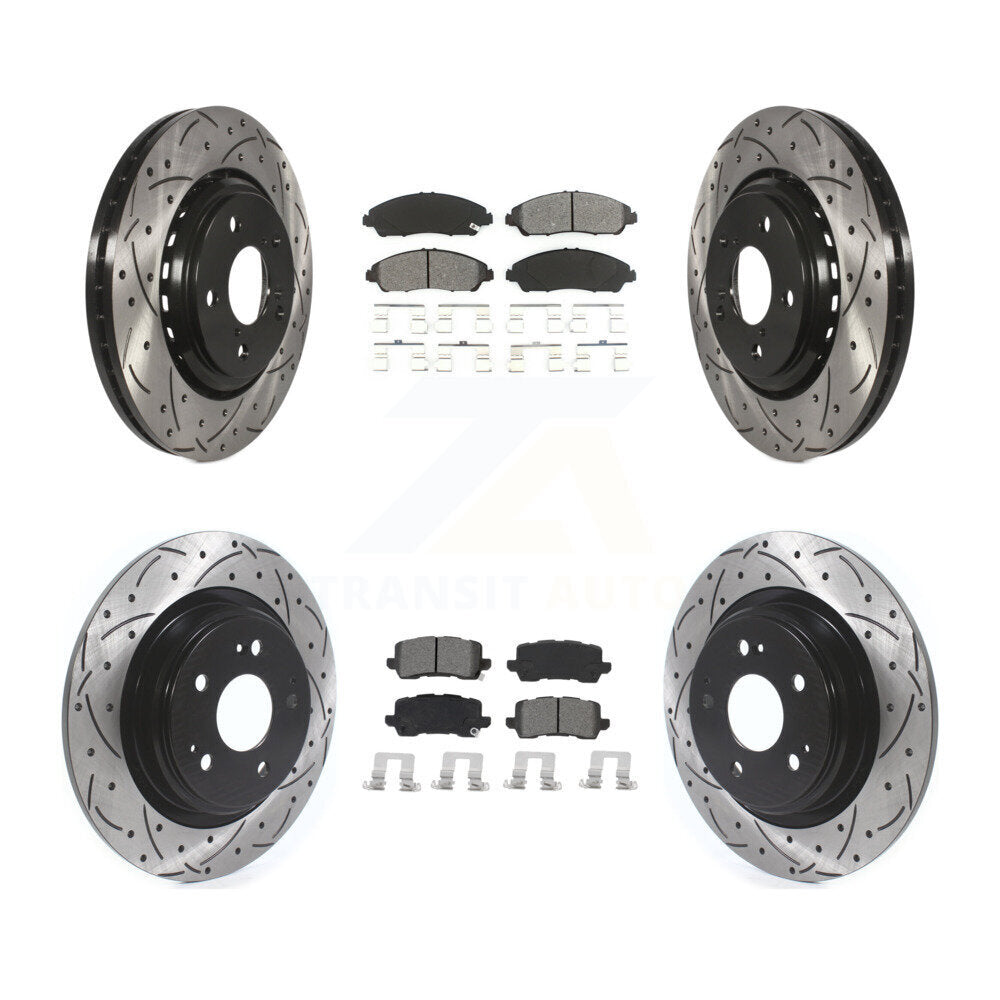 Kit de plaquettes semi-métalliques pour Rotors de frein à disque, fente de perçage avant et arrière, pour Acura MD
