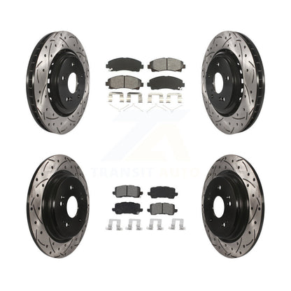 Kit de plaquettes de frein semi-métalliques pour rotors de frein avant et arrière pour Acura TL 2015 – 2020