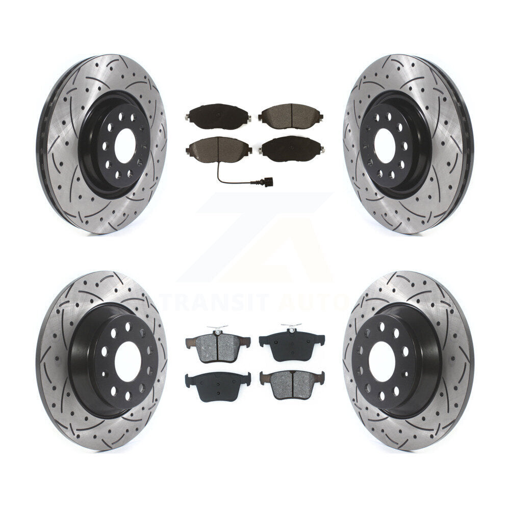 Kit de plaquettes de frein semi-métalliques pour rotors de frein avant et arrière, pour Volkswagen Tigua