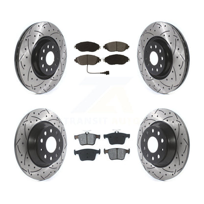 Kit de plaquettes de frein semi-métalliques pour rotors de frein avant et arrière, pour Volkswagen Tigua