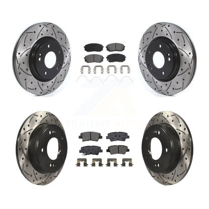 Kit de plaquettes semi-métalliques pour Rotor de frein, fente de perçage avant et arrière, pour Kia Forte5 2021 1.6