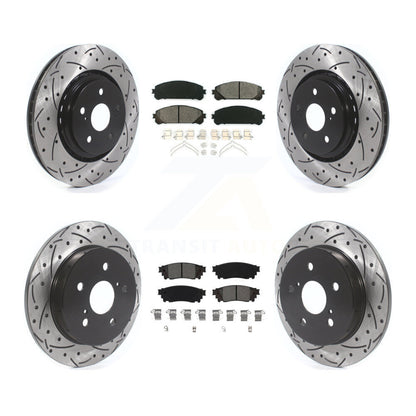 Kit de plaquettes de frein semi-métalliques pour rotors de frein avant et arrière, pour Toyota Camry Avalo