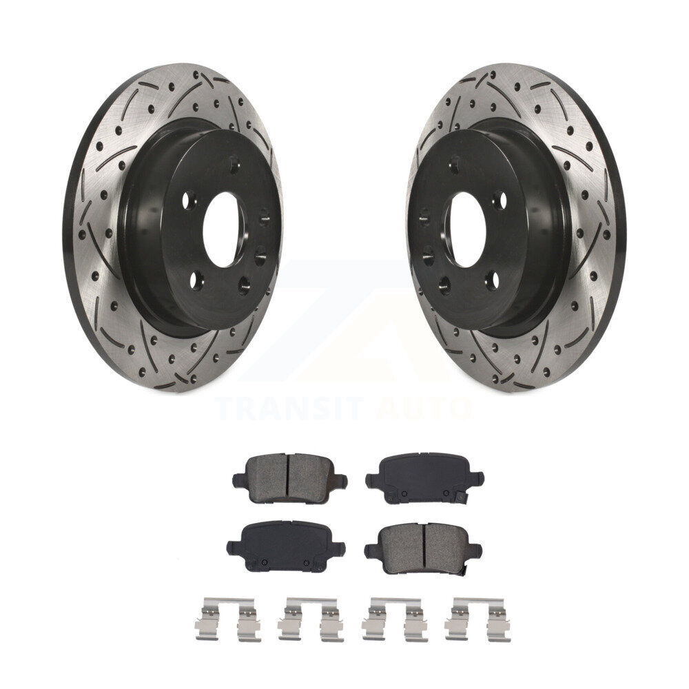 Kit de plaquettes semi-métalliques pour Rotors de frein à disque, fente de perçage pour manteau arrière, pour Chevrolet Cruz