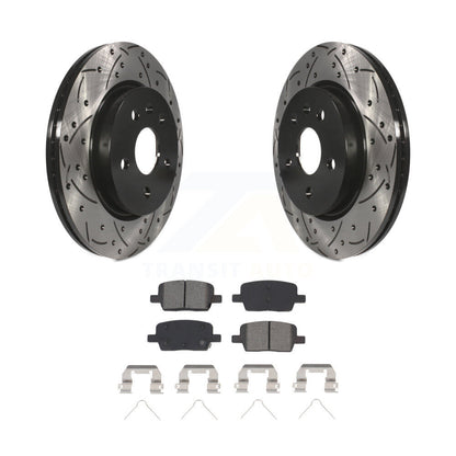 Kit de plaquettes semi-métalliques de Rotors de frein de fente de forage arrière pour Chevrolet Camaro Cadilla
