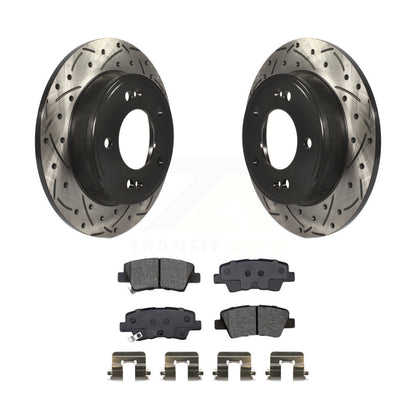 Rotors de frein à fente arrière, Kit de plaquettes semi-métalliques pour Kia Hyundai Kona Forte G