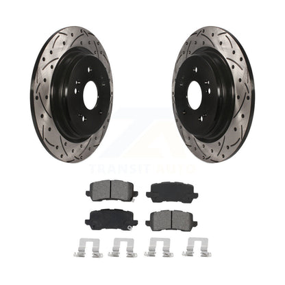 Kit de plaquettes semi-métalliques de Rotor de frein à disque à fente arrière percée pour Acura TL 2015 – 2020