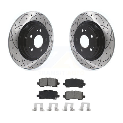 Kit de plaquettes semi-métalliques de Rotor de frein à disque à fente arrière percée pour Acura MD 2017 – 2020