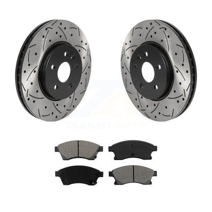 Kit de plaquettes de frein semi-métalliques pour rotors de frein à fente avant pour Chevrolet Sonic R 13-14