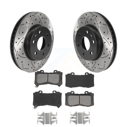 Rotors de frein à fente avant percés, Kit de plaquettes semi-métalliques pour Chevrolet Colorado GM