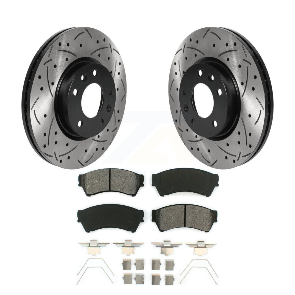 Kit de plaquettes semi-métalliques de Rotor de frein à fente avant percée, pour Ford Fusion Mazda 6 MK