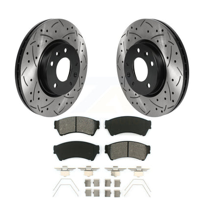 Kit de plaquettes semi-métalliques de Rotor de frein à fente avant percée, pour Ford Fusion Mazda 6 MK