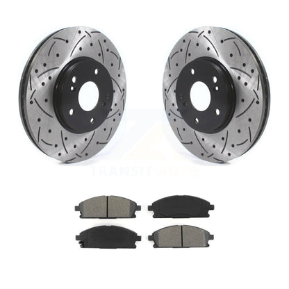 Rotors de frein à disque à fente avant, Kit de plaquettes semi-métalliques pour Acura MD 2003 – 2006