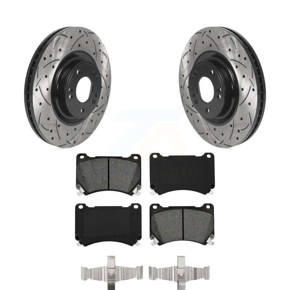 Kit de plaquettes semi-métalliques pour Rotor de frein à disque, fente de perçage pour manteau avant, pour Hyundai Genesi