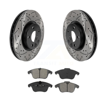 Rotors de frein à fente avant percés, Kit de plaquettes semi-métalliques pour Volvo Land Rover Rang