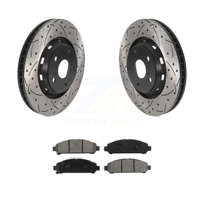 Rotors de frein à fente avant percés, Kit de plaquettes semi-métalliques pour Toyota Venz 2009 – 2016