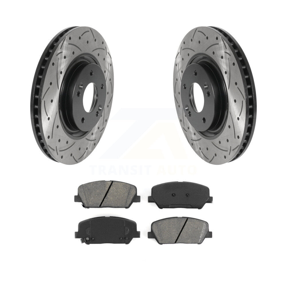 Kit de plaquettes semi-métalliques pour Rotor de frein, fente de perçage avant, pour Kia Optima 2011 2.0 – 2015