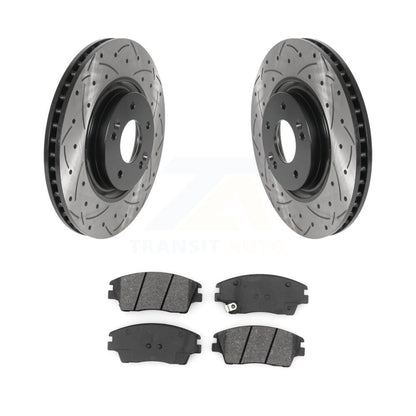 Kit de plaquettes semi-métalliques de Rotor de frein de fente de forage avant pour Kia Sportage Turbocharge