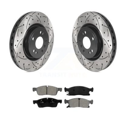 Kit de plaquettes semi-métalliques de Rotor de frein de fente de forage avant pour Mercedes-Benz ML350 ML25