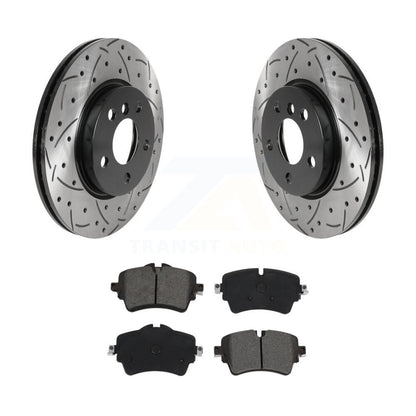 Kit de plaquettes semi-métalliques de rotors de frein à disque de fente de forage avant pour Mini Cooper Clubma