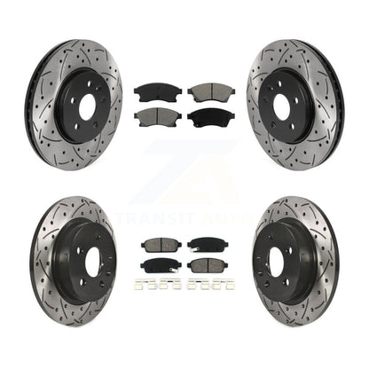 Kit de plaquettes semi-métalliques de Rotor de frein à fente avant et arrière, pour Chevrolet Sonic R