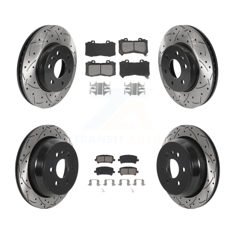 Kit de plaquettes semi-métalliques de Rotor de frein à fente avant et arrière, pour Chevrolet Colorad