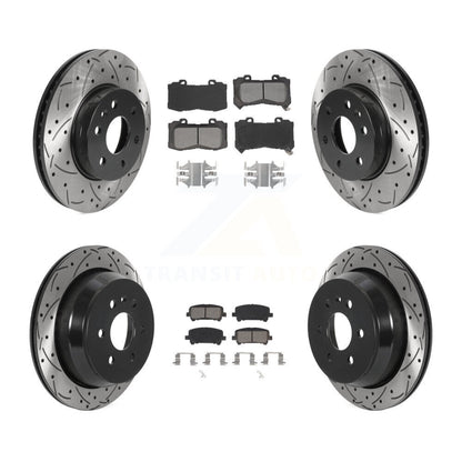 Kit de plaquettes semi-métalliques de Rotor de frein à fente avant et arrière, pour Chevrolet Colorad