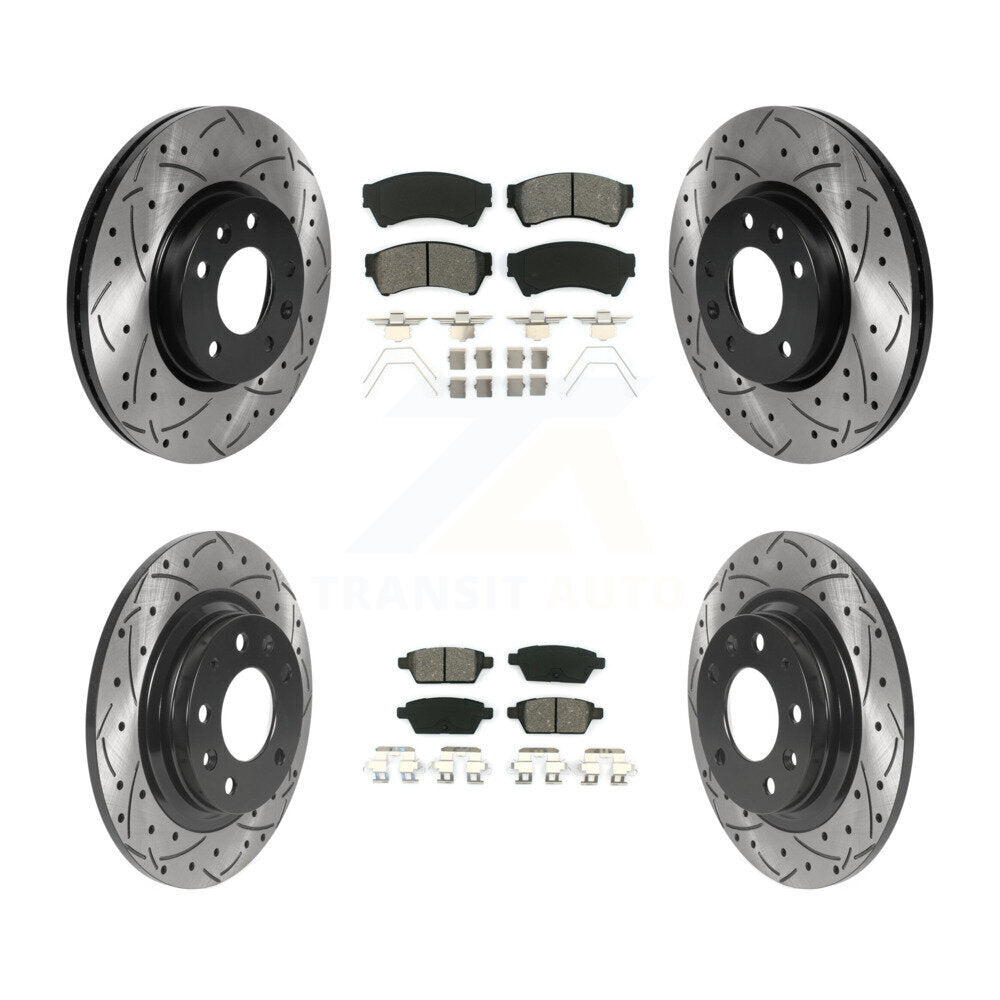 Kit de plaquettes de frein semi-métalliques pour rotors de frein avant et arrière, pour Ford Fusion Mazda