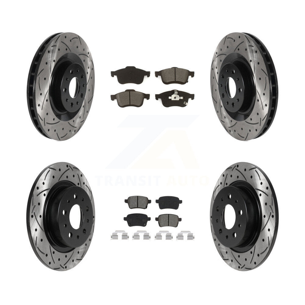 Kit de plaquettes de frein semi-métalliques pour rotors de frein avant et arrière, pour Fiat 500 2014 – 2020