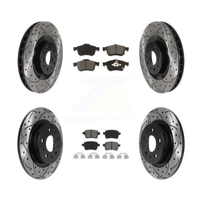 Kit de plaquettes de frein semi-métalliques pour rotors de frein avant et arrière, pour Fiat 500 2014 – 2020