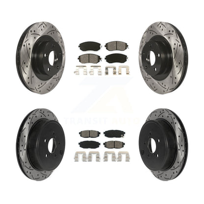 Kit de plaquettes semi-métalliques de Rotor de frein de fente de forage avant et arrière pour Subaru BRZ Toyota 8