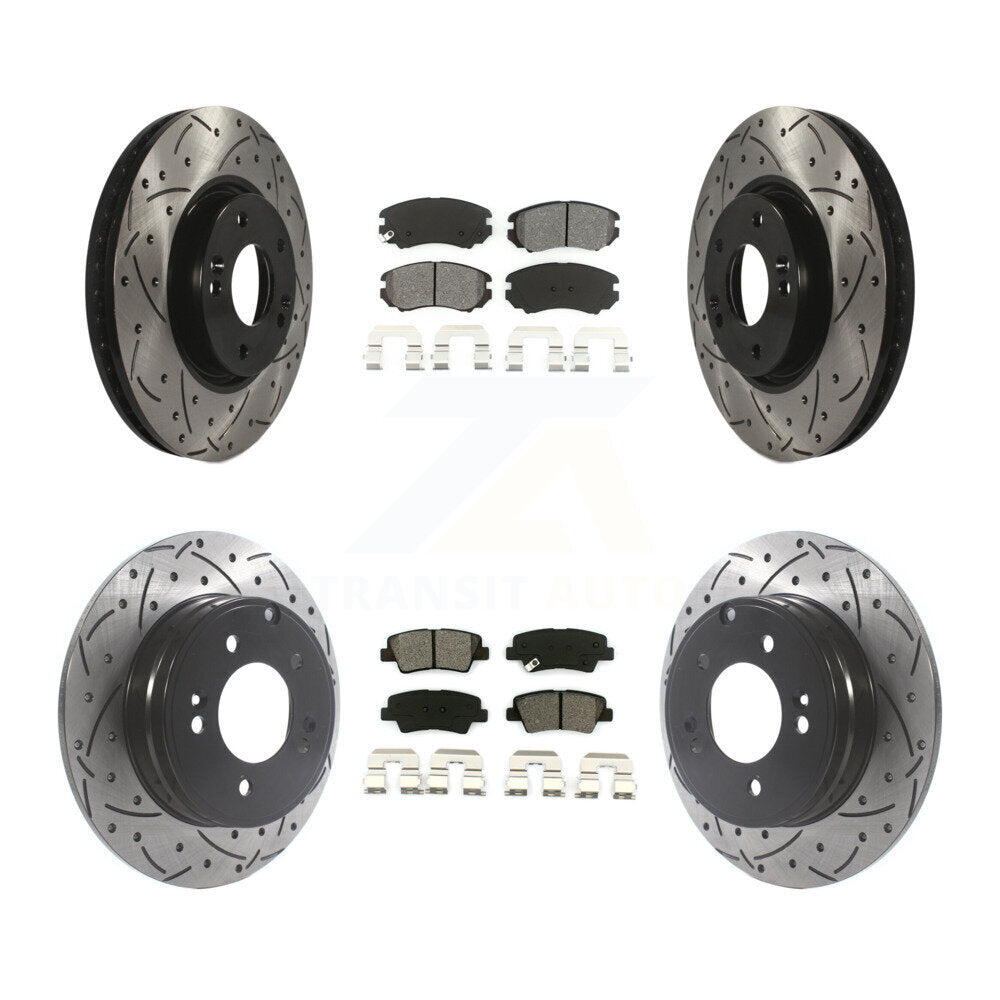 Kit de plaquettes de frein semi-métalliques pour rotors de frein avant et arrière, pour Hyundai Sonata 3.3