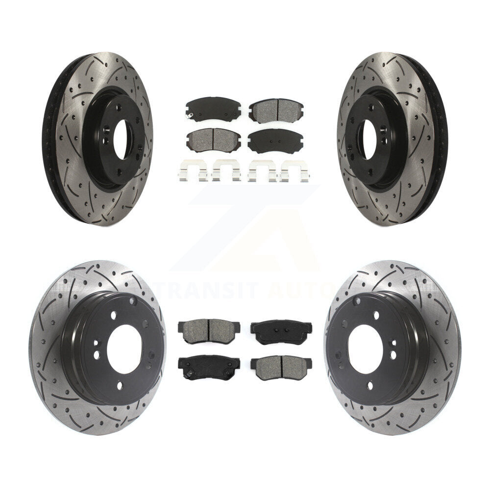 Kit de plaquettes de frein semi-métalliques pour rotors de frein avant et arrière, pour Hyundai Sonata 3.3