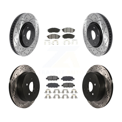 Kit de plaquettes semi-métalliques de Rotor de frein à fente avant et arrière, pour INFINITI FX35 FX3