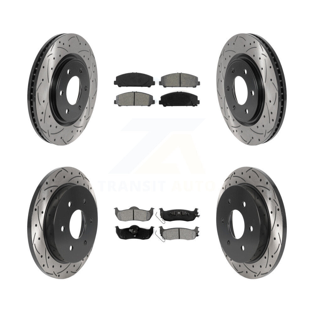 Kit de plaquettes de frein semi-métalliques pour rotors de frein avant et arrière, pour Nissan TITAN Armad