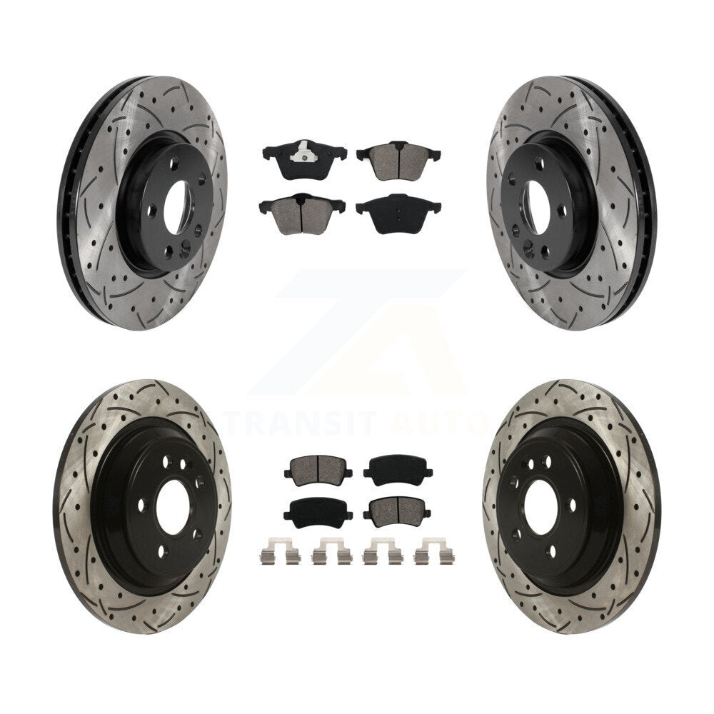 Kit de plaquettes semi-métalliques pour rotors de frein à disque, fente de perçage avant et arrière, pour Volvo V7