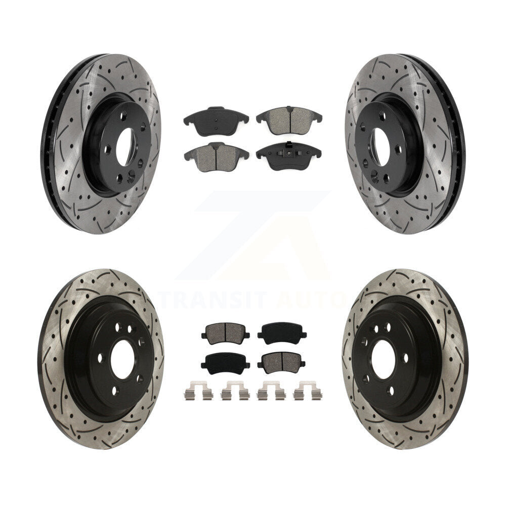Kit de plaquettes semi-métalliques pour rotors de frein à disque, fente de perçage avant et arrière, pour Volvo S6