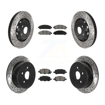 Kit de plaquettes semi-métalliques de Rotor de frein à fente avant et arrière, pour Toyota Venz 09-16